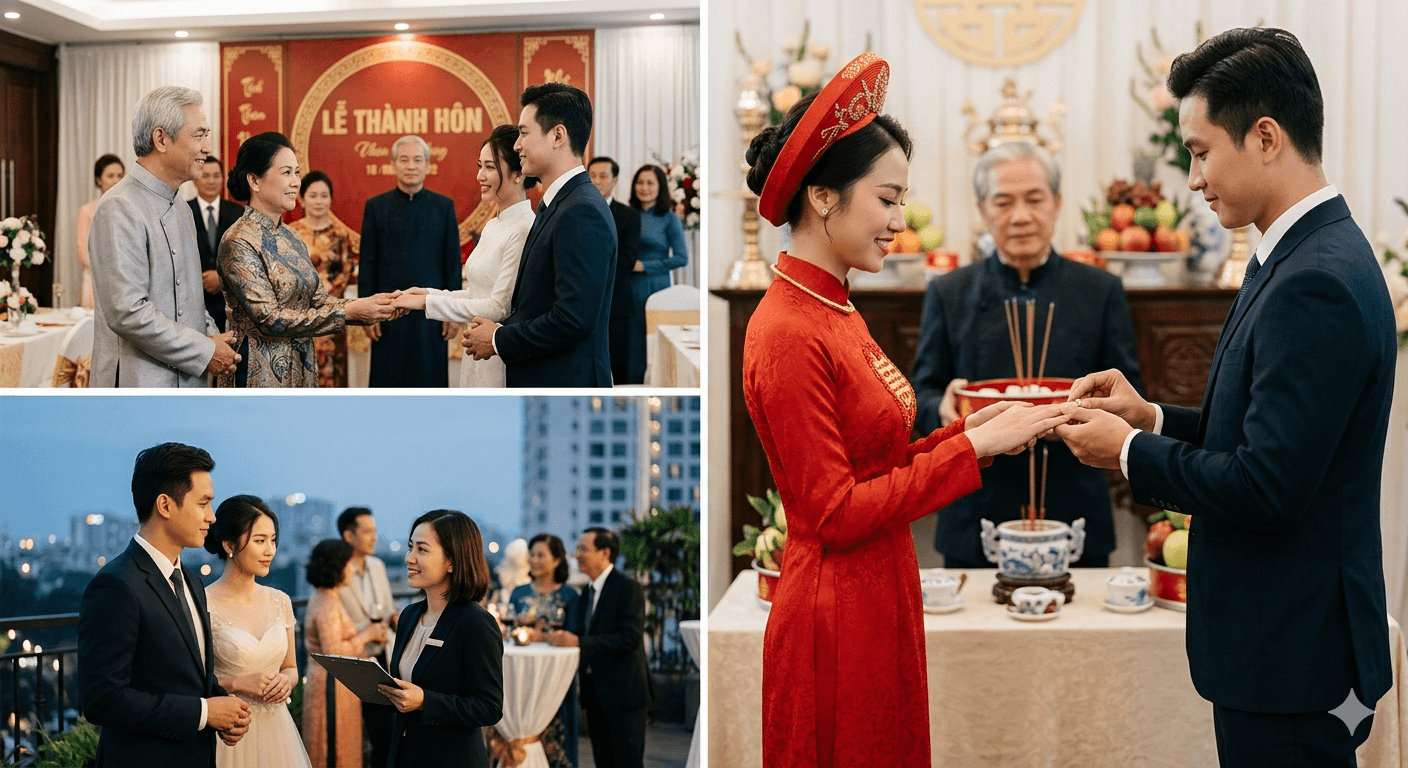 tổ chức đám cưới giả